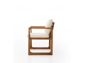 Кресло деревянное с подушками Tagliamento Deep ироко, ткань Фото 4