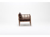 Кресло деревянное плетеное с подушками Tagliamento Zuma каштан, искусственный ротанг, олефин Фото 5