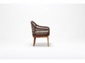 Кресло деревянное плетеное с подушкой Tagliamento Rosemary каштан, искусственный ротанг, олефин Фото 5