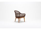 Кресло деревянное плетеное с подушкой Tagliamento Rosemary каштан, искусственный ротанг, олефин Фото 6