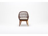 Кресло деревянное плетеное с подушкой Tagliamento Rosemary каштан, искусственный ротанг, олефин Фото 7