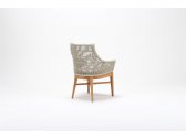 Кресло деревянное плетеное с подушкой Tagliamento Hyac каштан, искусственный ротанг, олефин Фото 5