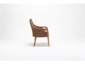 Кресло деревянное плетеное с подушкой Tagliamento Candy каштан, искусственный ротанг, олефин Фото 4