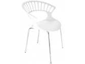 Кресло пластиковое PAPATYA Tiara сталь, стеклопластик белый Фото 1