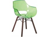 Кресло прозрачное PAPATYA Opal Wox Iroko ироко, поликарбонат натуральный, зеленый Фото 1