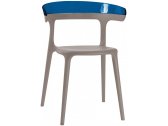 Кресло пластиковое PAPATYA Luna стеклопластик, поликарбонат тортора, синий Фото 1