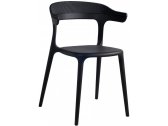 Кресло пластиковое PAPATYA Luna Stripe стеклопластик черный Фото 1