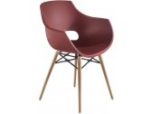 Кресло пластиковое PAPATYA Opal Wox Pro Beech бук, стеклопластик натуральный, кирпично-красный Фото 1