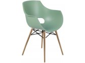 Кресло пластиковое PAPATYA Opal Wox Pro Beech бук, стеклопластик натуральный, зеленый Фото 1