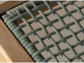 Шезлонг-лежак деревянный плетеный RosaDesign Dakota тик, алюминий, роуп натуральный, пустынный микс Фото 6