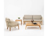Кресло плетеное с подушками RosaDesign Dakota тик, алюминий, роуп, полиэстер натуральный, жемчужный белый, серебристая тортора Фото 6
