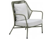 Кресло плетеное с подушками RosaDesign Amalfi алюминий, роуп, олефин пустынный микс, белый Фото 1