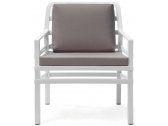 Кресло пластиковое с подушками Nardi Aria стеклопластик, акрил белый, серый Фото 1