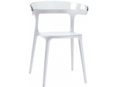 Кресло пластиковое PAPATYA Luna стеклопластик, поликарбонат белый, прозрачный Фото 1