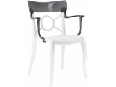 Кресло пластиковое PAPATYA Opera-K стеклопластик, поликарбонат белый, дымчатый Фото 1