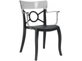 Кресло пластиковое PAPATYA Opera-K стеклопластик, поликарбонат черный, прозрачный Фото 1