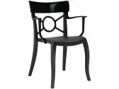 Кресло пластиковое PAPATYA Opera-K стеклопластик, поликарбонат черный Фото 1