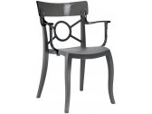 Кресло пластиковое PAPATYA Opera-K стеклопластик, поликарбонат анрацит, дымчатый Фото 1