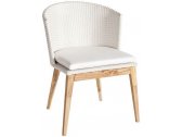 Стул плетеный с подушкой POINT ARC Chair тик, алюминий, искусственный ротанг, акрил белый Фото 1