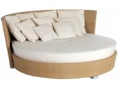 Лаунж-диван плетеный с матрасом POINT Romantic алюминий, искусственный ротанг, ткань соломенный Фото 1