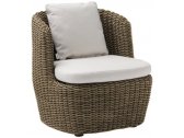Лаунж-кресло плетеное с подушкой POINT Heritage алюминий, искусственный ротанг, ткань коричневый Фото 1