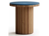 Столик деревянный кофейный Atmosphera Frisbee тик, керамогранит Фото 3