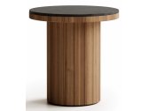 Столик деревянный кофейный Atmosphera Frisbee тик, керамогранит Фото 4