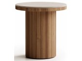 Столик деревянный кофейный Atmosphera Frisbee тик, керамогранит Фото 5