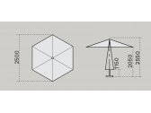 Зонт профессиональный Scolaro Lido Starwhite алюминий, акрил титан, белый Фото 2