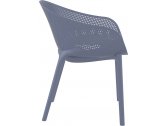 Комплект пластиковой мебели Siesta Contract Sky 80 Pro сталь, стеклопластик темно-серый Фото 5