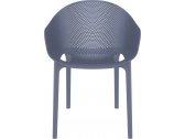 Комплект пластиковой мебели Siesta Contract Sky 80 Pro сталь, стеклопластик темно-серый Фото 4