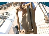 Шезлонг деревянный Royal Botania Beacher тик, ткань Фото 16