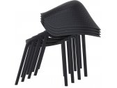 Комплект пластиковой мебели Siesta Contract Sky сталь, стеклопластик черный Фото 8