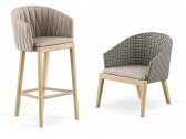 Лаунж-кресло плетеное с подушкой Royal Botania Calypso тик, нержавеющая сталь, искусственный ротанг, ткань Фото 5