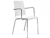 Кресло пластиковое PEDRALI Kuadra металл, пластик белый Фото 3