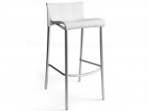 Барный пластиковый стул Nardi Duca пластик, алюминий белый Фото 1