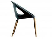 Кресло пластиковое Scab Design Natural Drop сталь, дуб, технополимер натуральный дуб, антрацит Фото 4