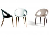 Кресло пластиковое Scab Design Natural Drop сталь, бук, технополимер венге, тортора Фото 5