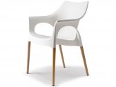 Кресло пластиковое Scab Design Natural Ola бук, технополимер натуральный бук, лен Фото 11