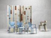 Кресло пластиковое Scab Design Colette стеклопластик голубой Фото 3