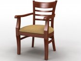 Кресло деревянное мягкое Россия Дзета бук, ткань Фото 2