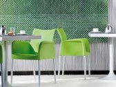 Кресло пластиковое PEDRALI Ice металл, полипропилен зеленый Фото 3