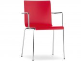 Кресло пластиковое PEDRALI Kuadra XL металл, пластик красный Фото 1