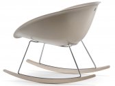 Кресло-качалка пластиковая PEDRALI Gliss Swing ясень, сталь, технополимер беленый ясень, хромированный, песочный Фото 9