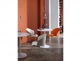 Кресло пластиковое PEDRALI Grace металл, пластик оранжевый Фото 3
