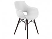 Кресло с обивкой PAPATYA Opal Wox KD кожа, пластик, сталь венге, белый Фото 1