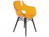 Кресло прозрачное PAPATYA Opal Wox Beech бук, пластик венге, оранжевый Фото 1