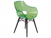 Кресло прозрачное PAPATYA Opal Wox Beech бук, поликарбонат венге, зеленый Фото 1
