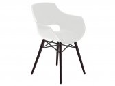 Кресло пластиковое PAPATYA Opal Wox Beech бук, поликарбонат венге, белый Фото 1