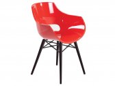 Кресло пластиковое PAPATYA Opal Wox Beech бук, пластик венге, темно-красный Фото 1